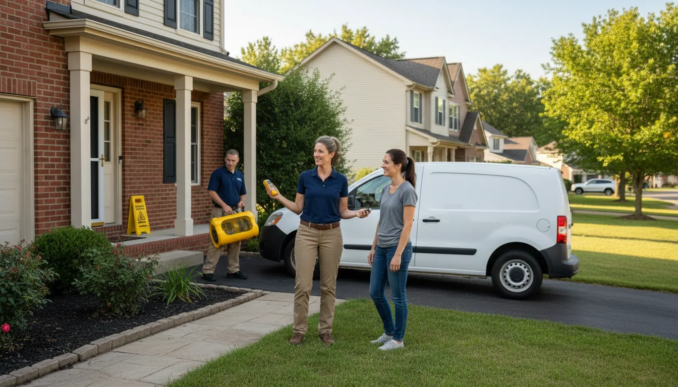 Residential water damage restoration in Eddyville, IL